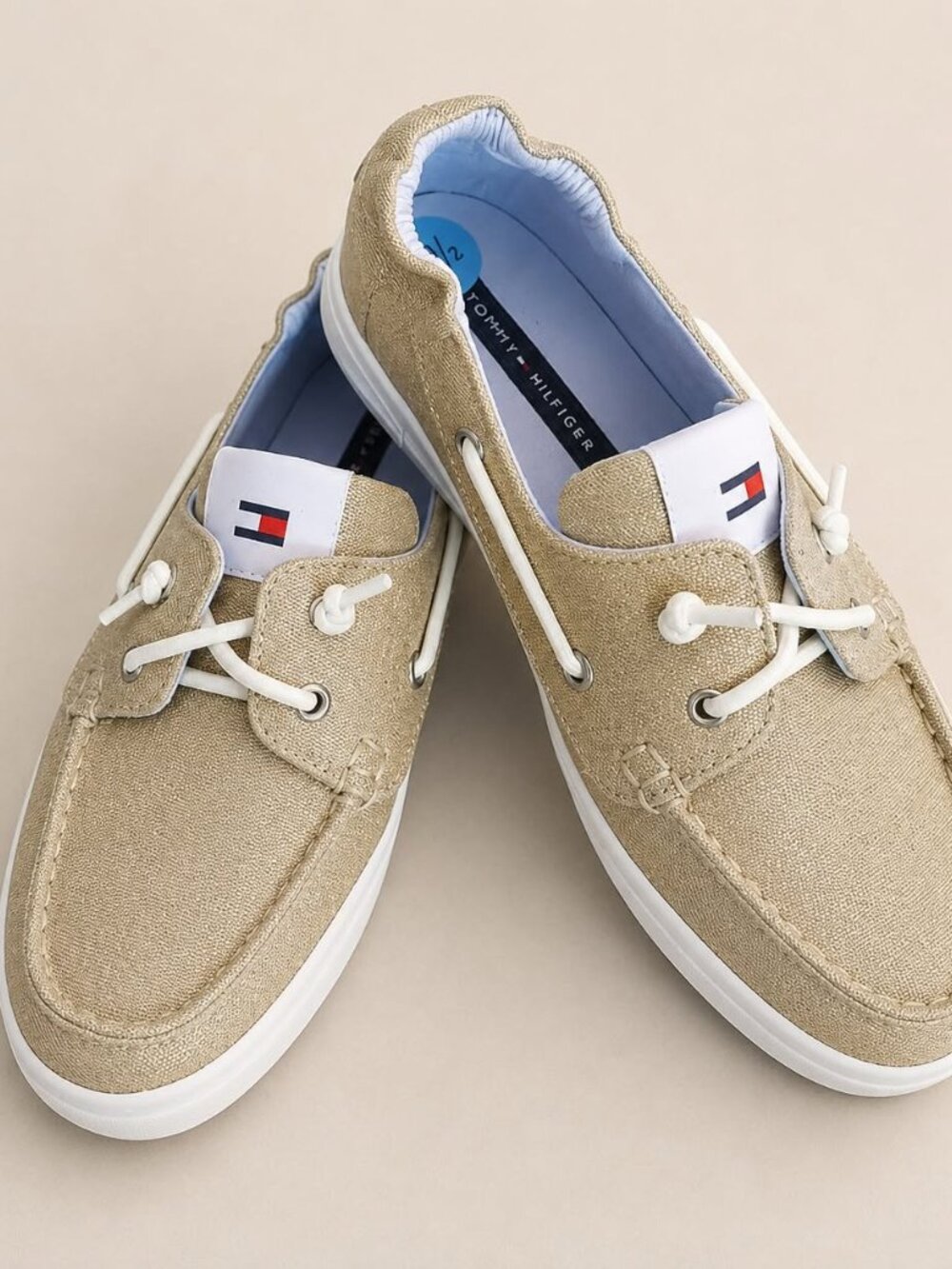 Tommy Hilfiger Metallic Gold Boat Shoes, Women's Size 6.5, NEW - NEVER WORN